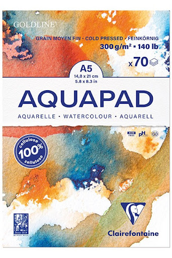Carnet aquarelle Goldline Aquapad 300 g/m² A5 cm 70 Feuilles
