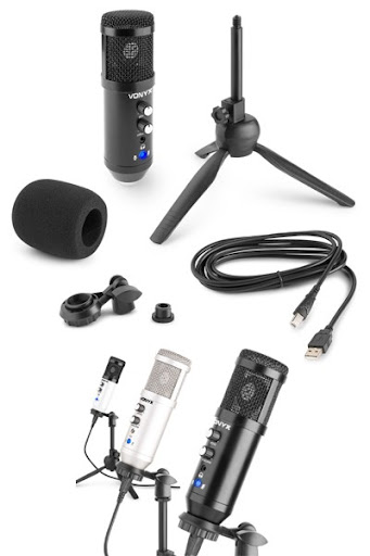 WOODBRASS Bird UM1 Noir - Microphone USB Cardioïde à Condensateur