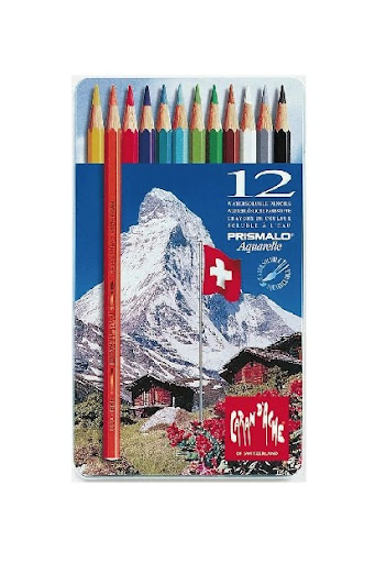 Boîte de 24 crayons aquarelle assortis