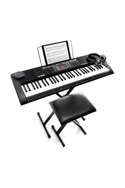Piano Numérique TERENCE 61 Touches - Lumineux, Bluetooth, Batterie - Avec Support Et Casque