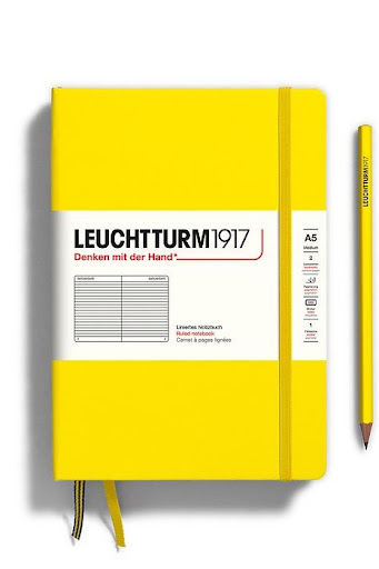 LEUCHTTURM Carnet souple jaune citron A5 123 pages ligné #4004117582899